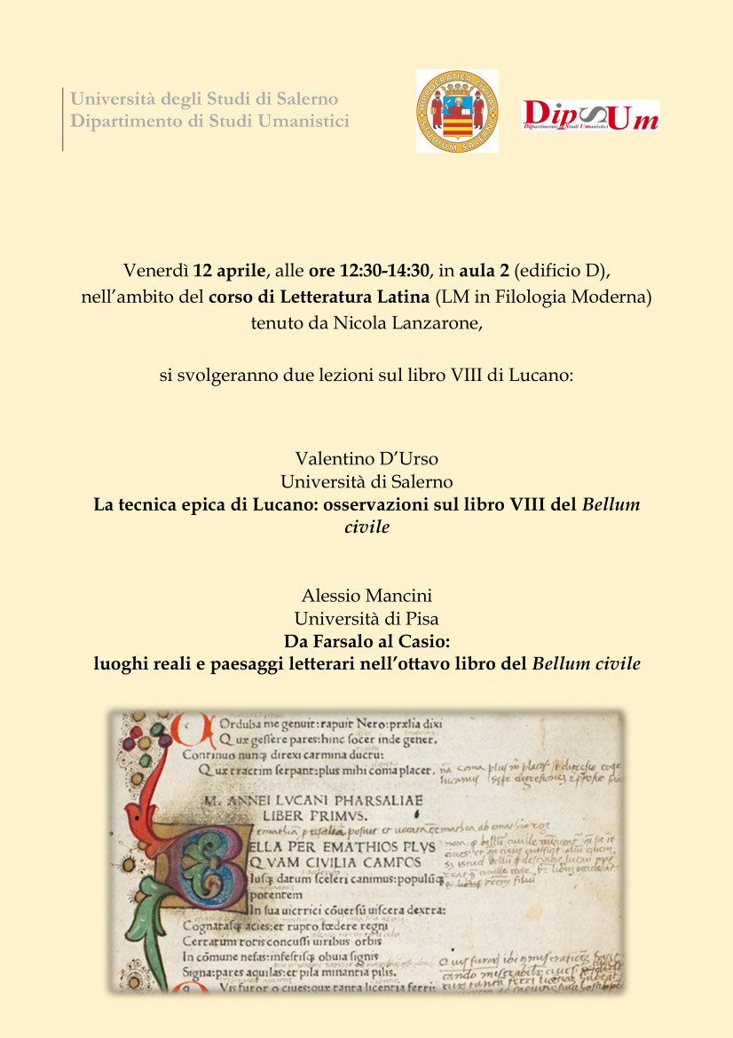 La tecnica epica di Lucano: osservazioni sul libro VIII del Bellum civile - Da Farsalo al Casio: luoghi reali e paesaggi letterari nell’ottavo libro del Bellum civile