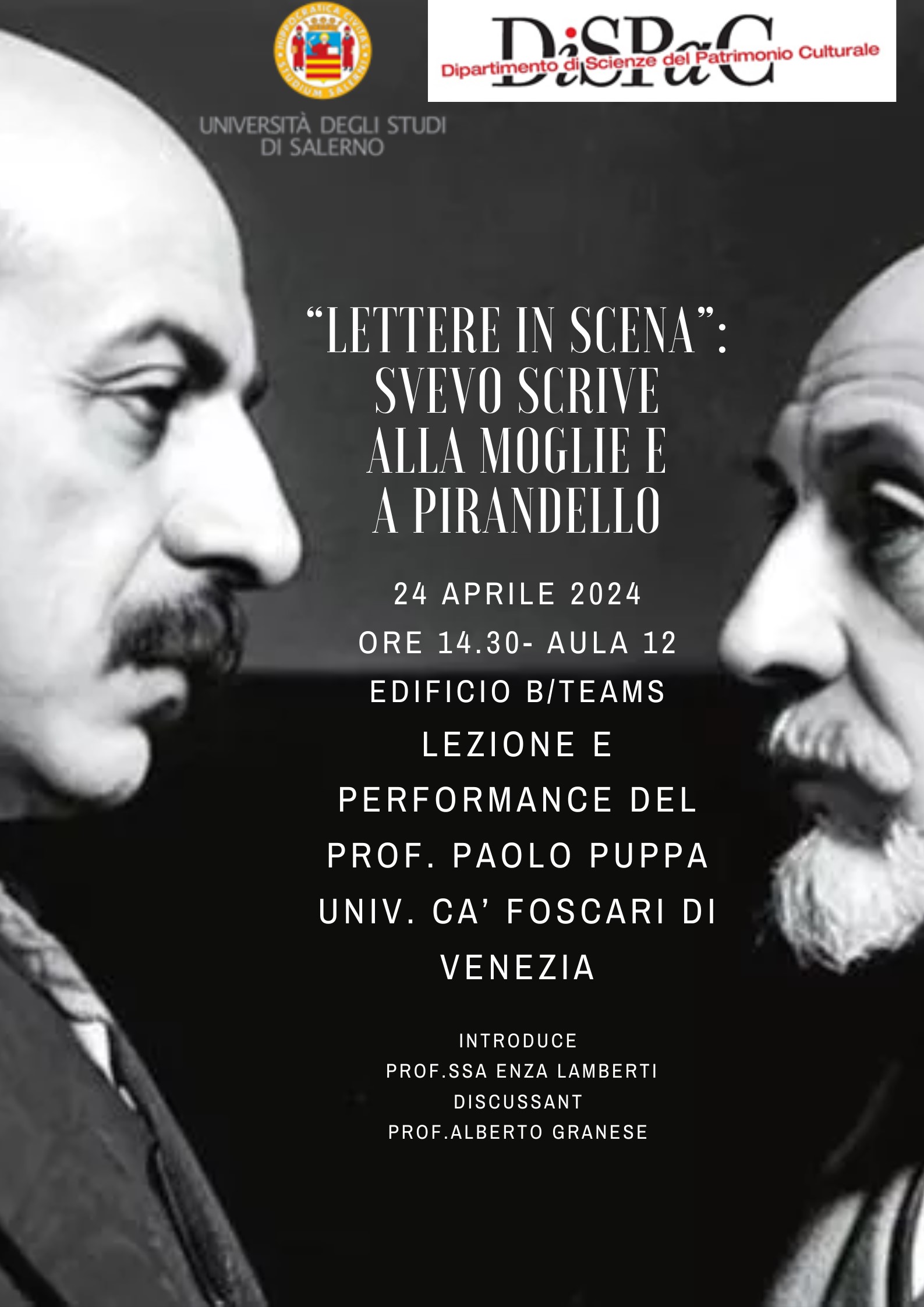 “Lettere in scena”: Svevo scrive alla moglie e a Pirandello