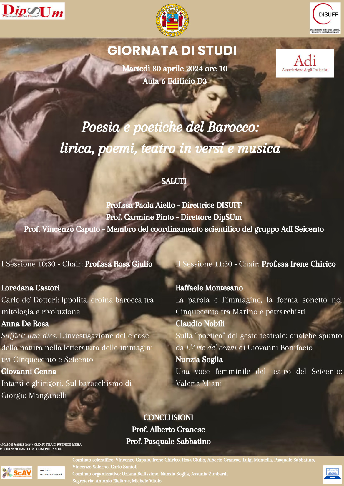 Poesia e poetiche del Barocco:lirica, poemi, teatro in versi e musica