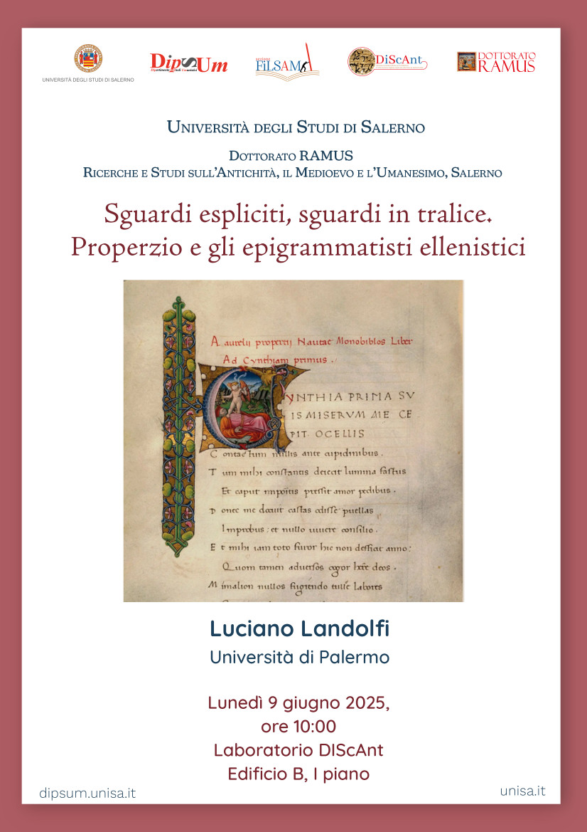 Sguardi espliciti, sguardi in tralice. Properzio e gli epigrammatisti ellenistici