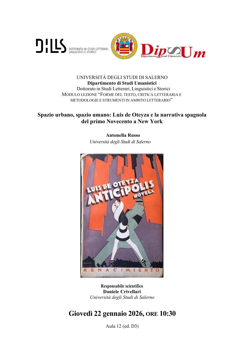 Spazio urbano, spazio umano: Luis de Oteyza e la narrativa spagnola del primo Novecento a New York