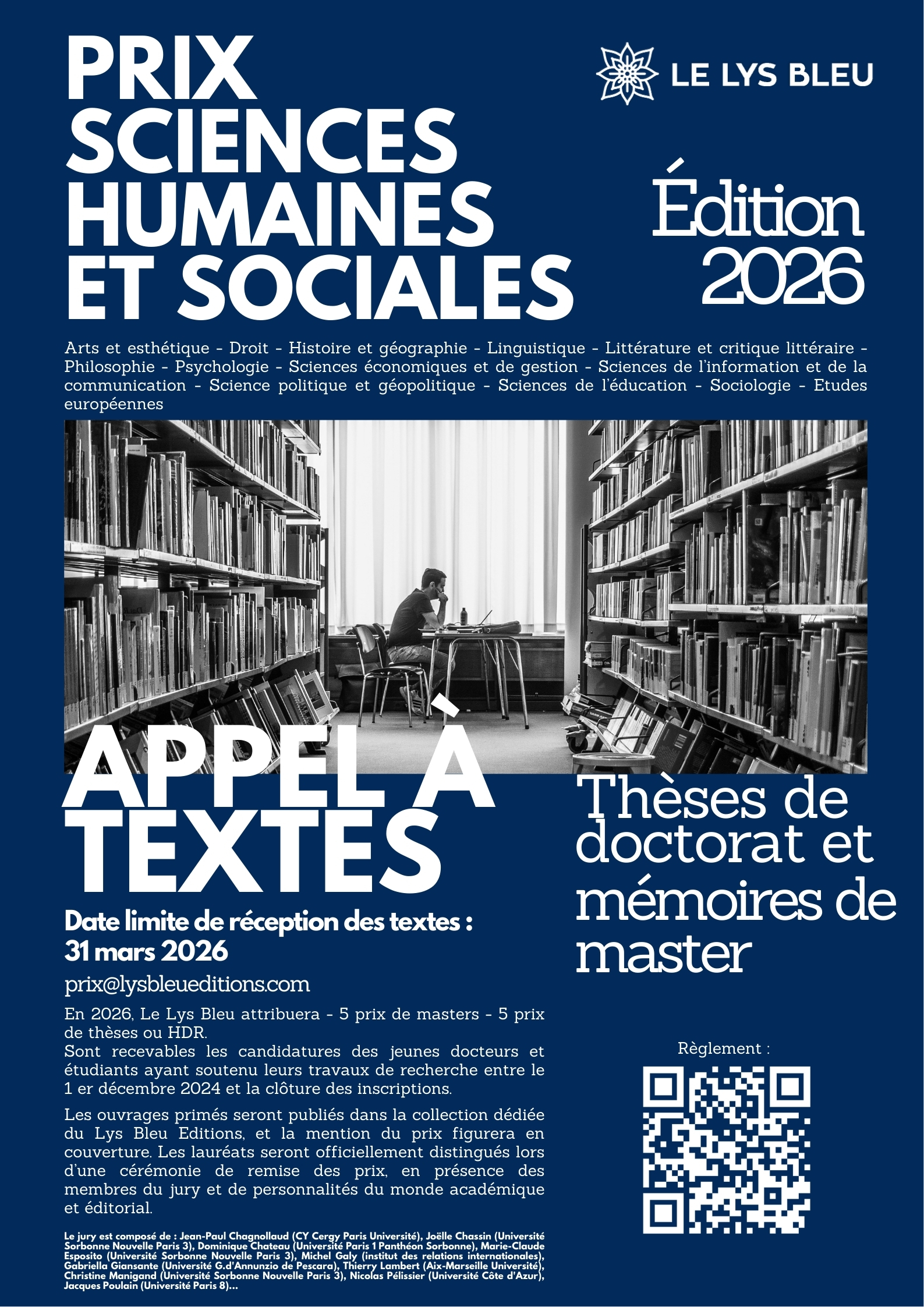 Premio Le Lys Bleu Éditions - Edizione 2026