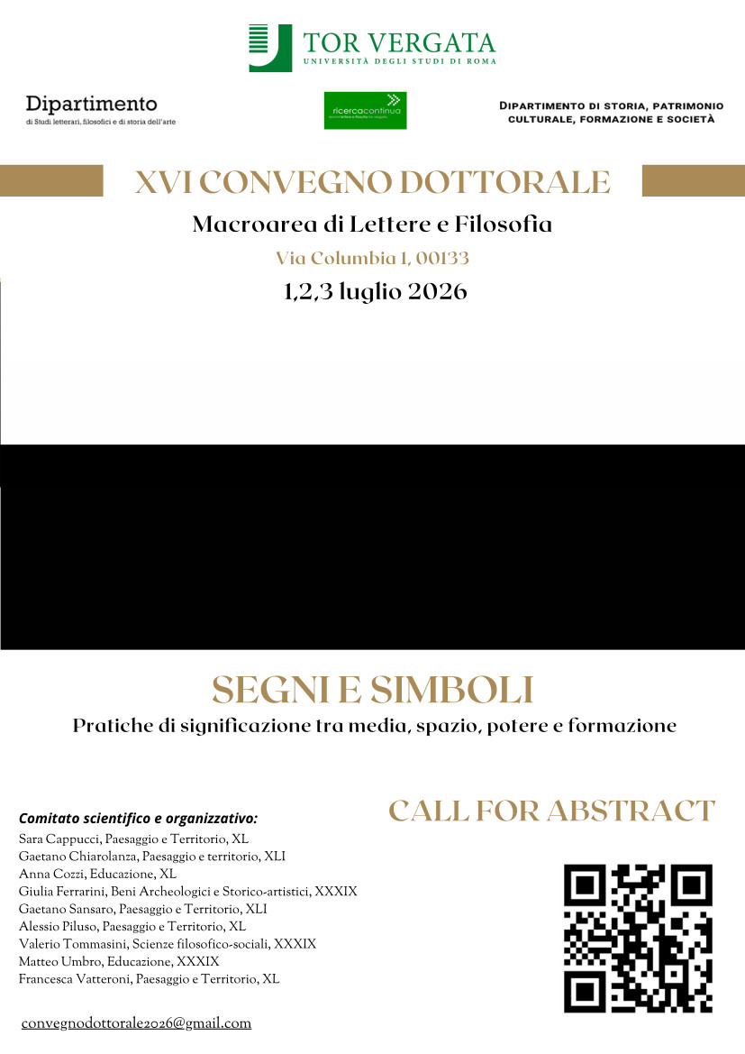 SEGNI E SIMBOLI. Pratiche di significazione tra media, spazio, potere e formazione