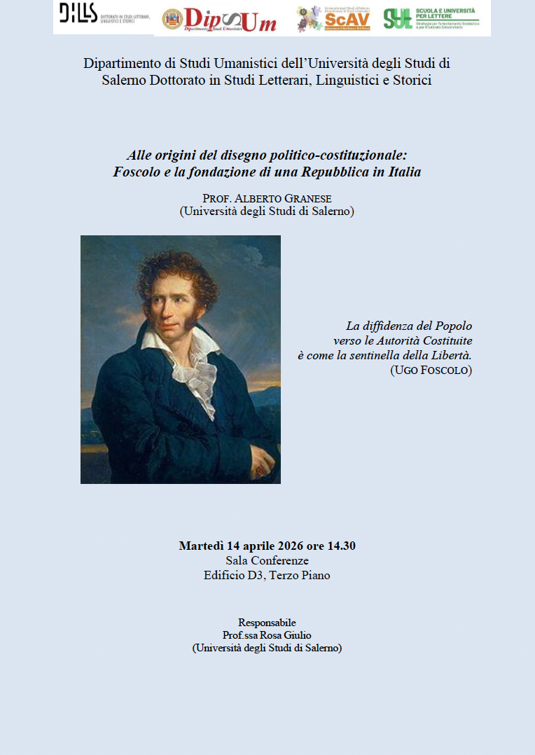Alle origini del disegno politico-costituzionale: Foscolo e la fondazione di una Repubblica in Italia