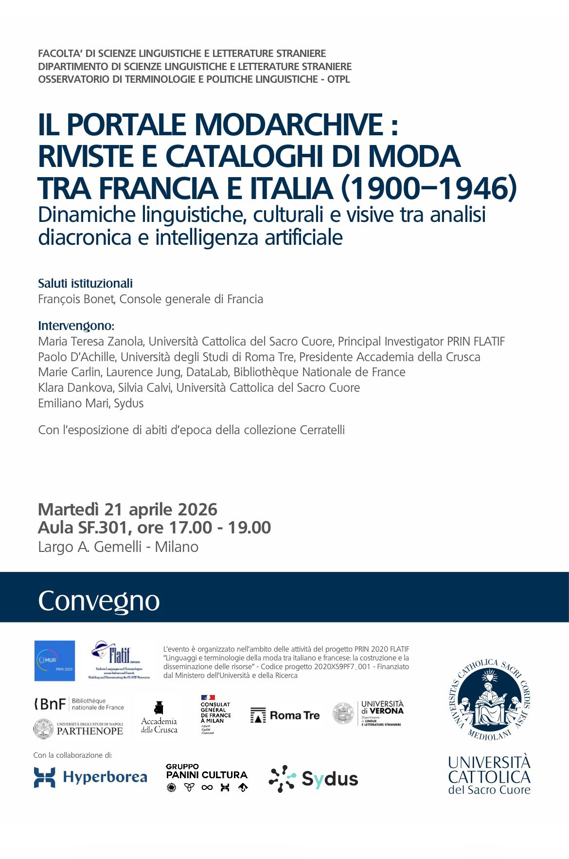 Il portale Modarchive: riviste e cataloghi di moda tra Francia e Italia (1900-1946). Dinamiche linguistiche, culturali, e visive tra analisi diacronica e intelligenza artificiale