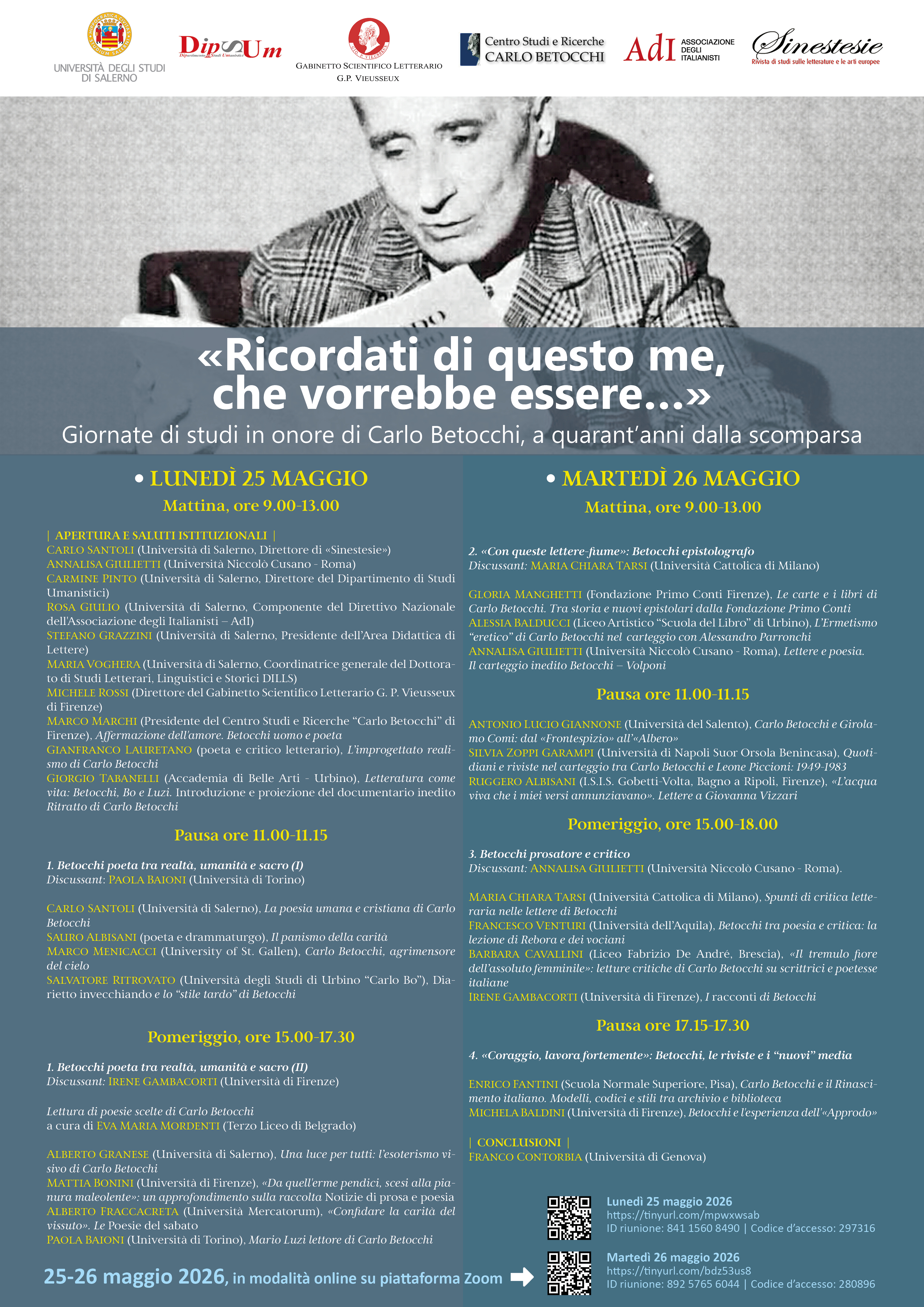«Ricordati di questo me, che vorrebbe essere…»