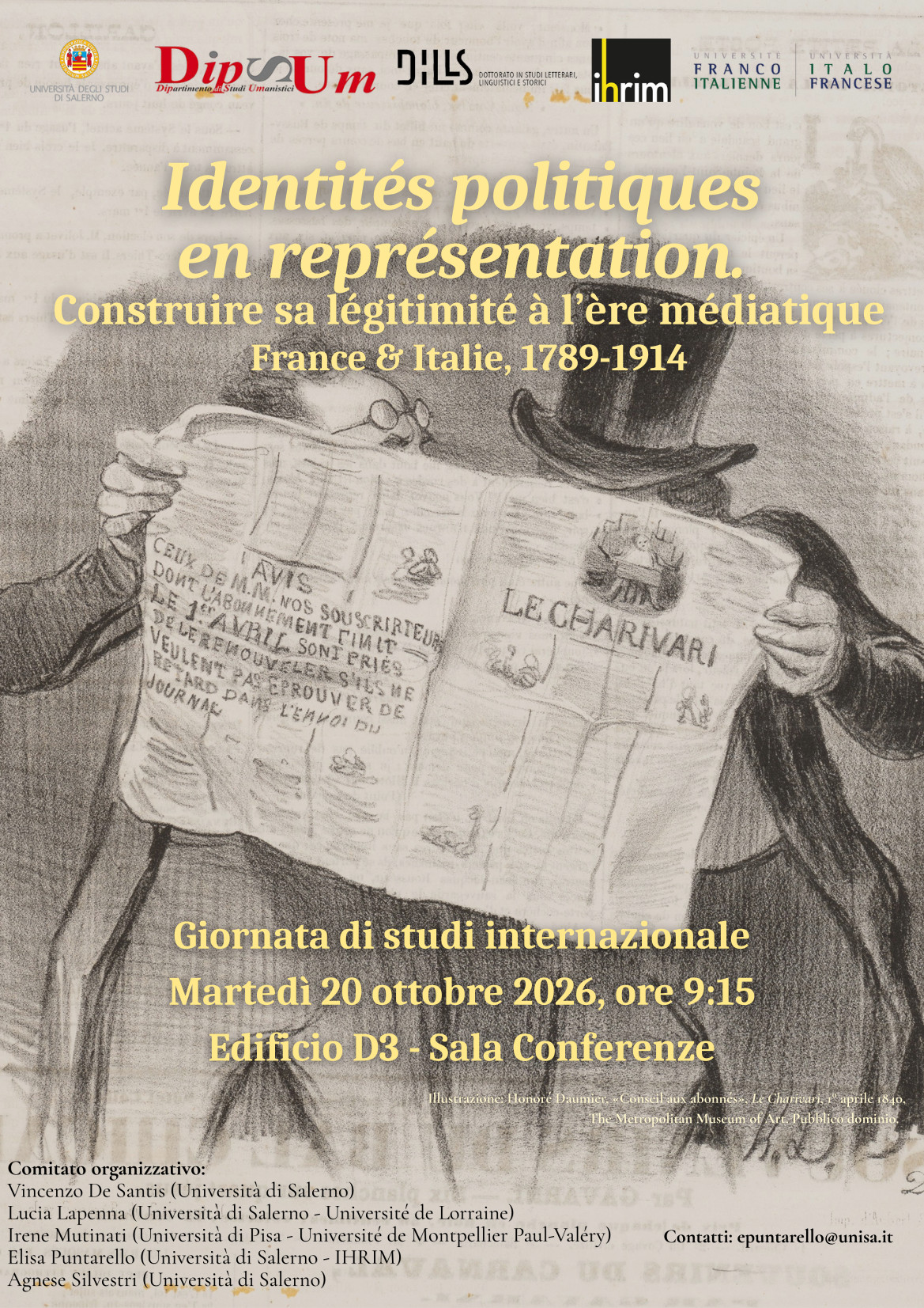 Identité politiques en représentation. Construire sa légitimité à l’ère médiatique (France & Italie, 1789-1914)