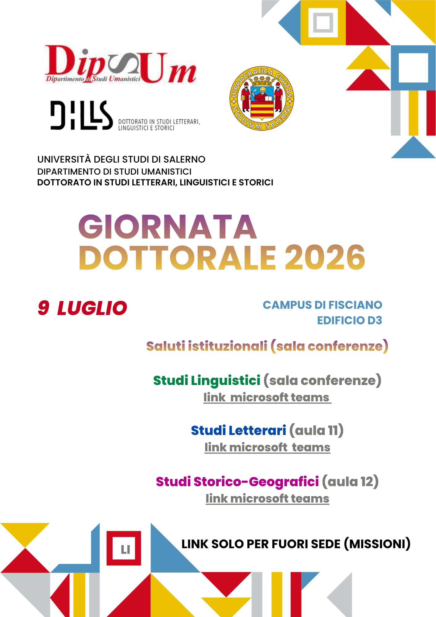 Giornata dottorale DILLS 2026