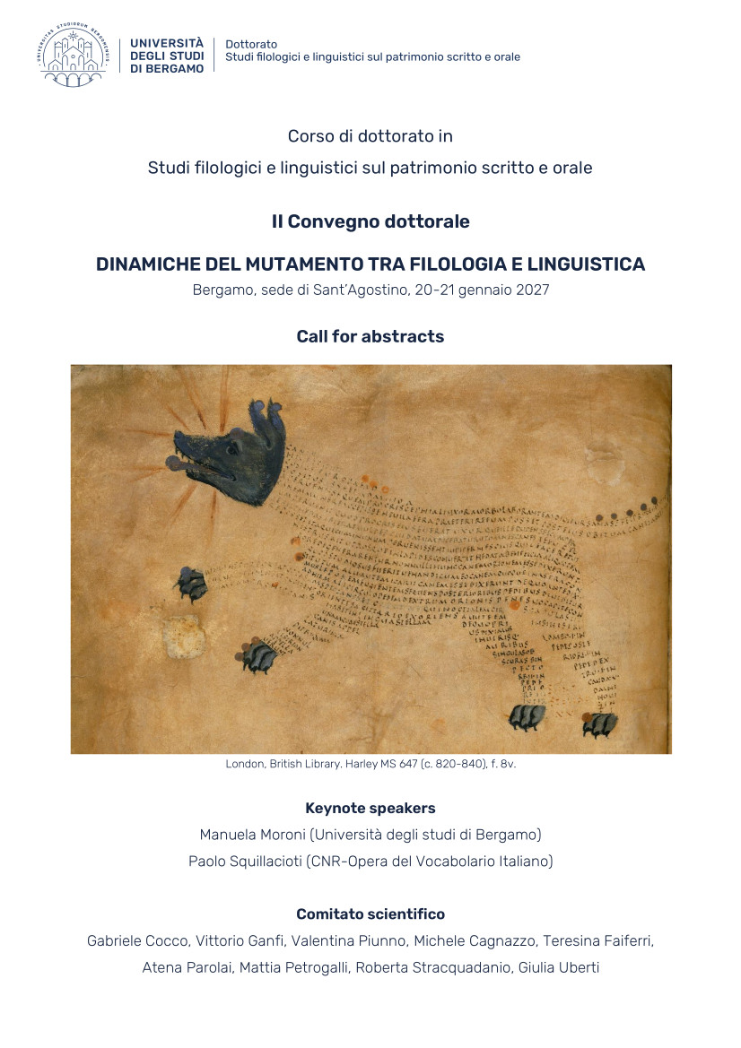 Dinamiche del Mutamento tra Filologia e Linguistica