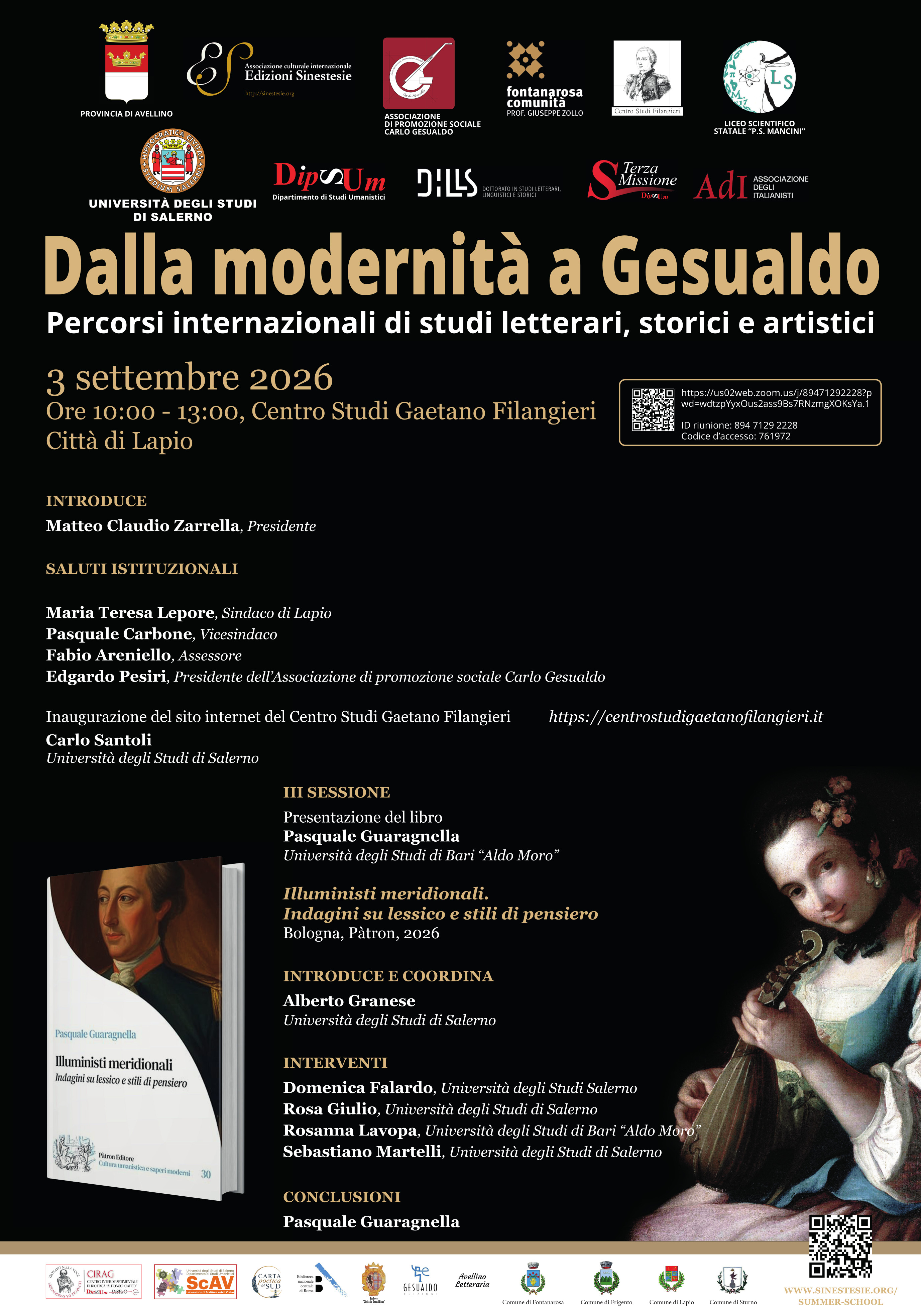 Dalla modernità a Gesualdo - Sessione culturale del 3 settembre 2026