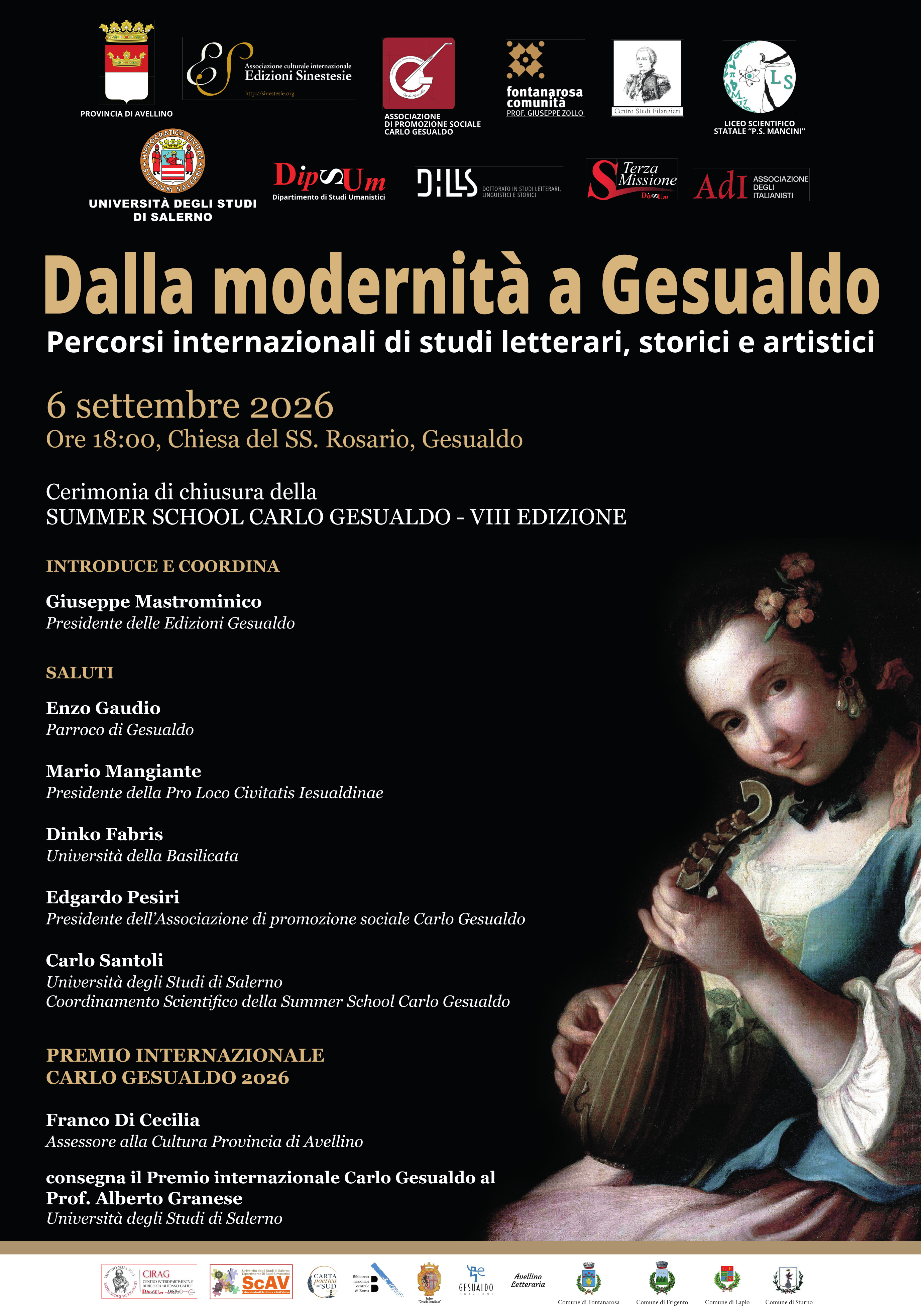 Dalla modernità a Gesualdo - Sessione culturale del 6 settembre 2026