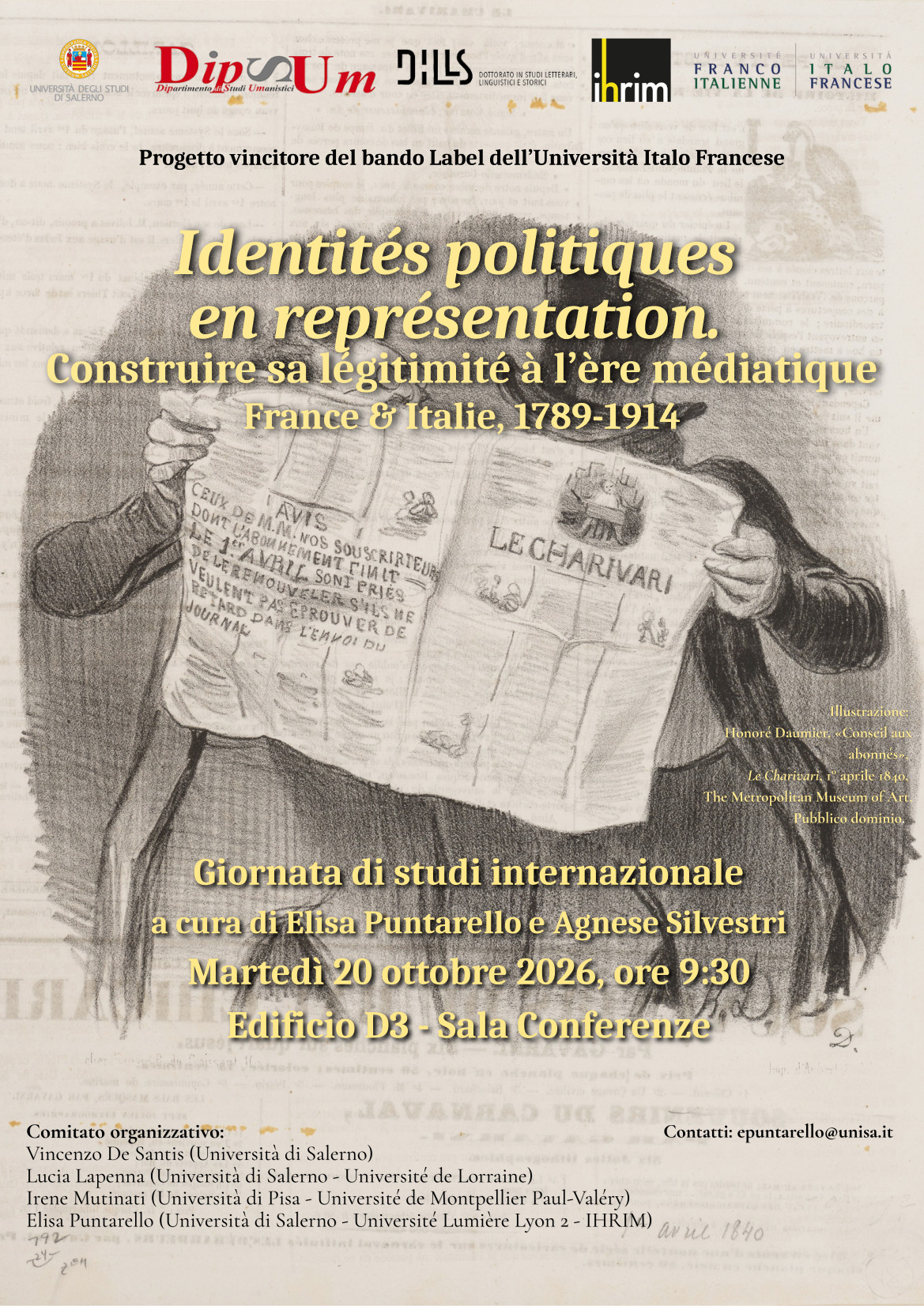 Identité politiques en représentation. Construire sa légitimité à l’ère médiatique (France & Italie, 1789-1914)