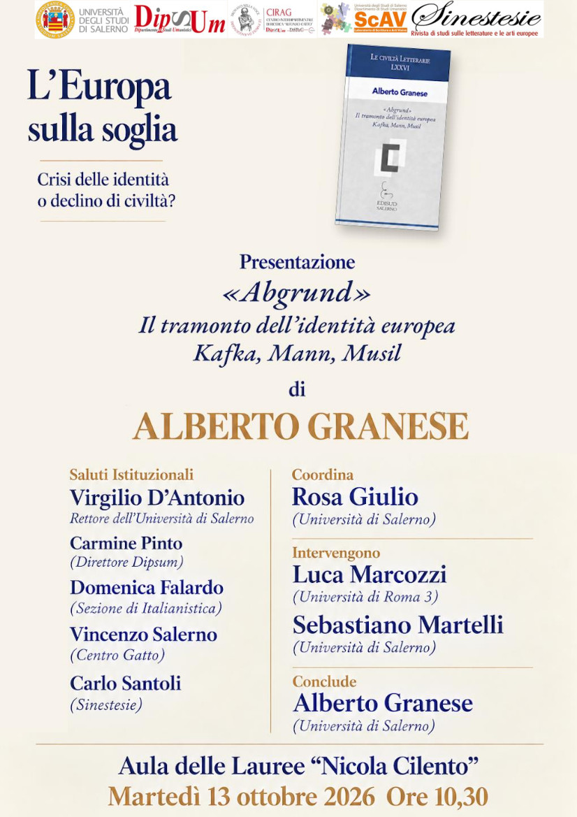 «Abgrund» Il tramonto dell'identità europea Kafka, Mann, Musil
