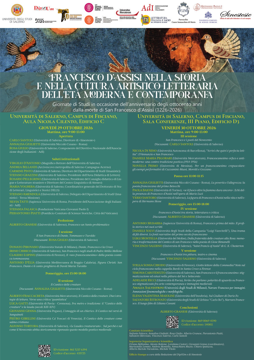 Francesco d’Assisi nella storia e nella cultura artistico-letteraria dell’età moderna e contemporanea