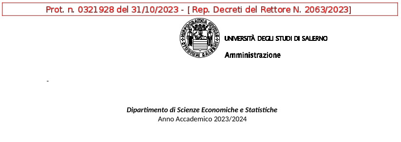 DISES: Procedure di valutazione comparativa contratti anno accademico 2023/2024 secondo semestre